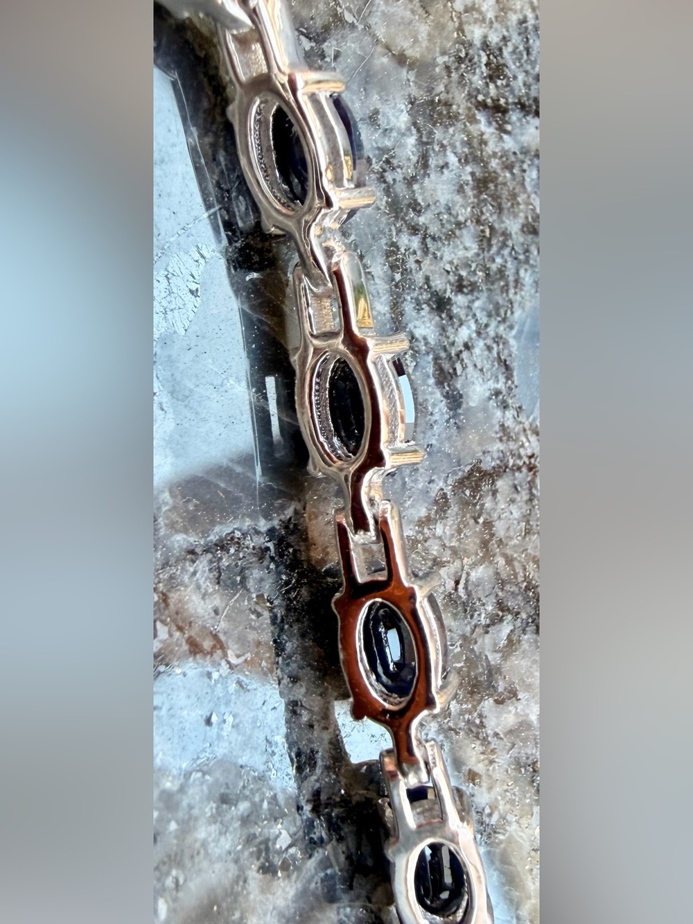 12.65 CTW Black Sapphire Sterling Silver 8” Tennis Bracelet - Picture 8 of 16